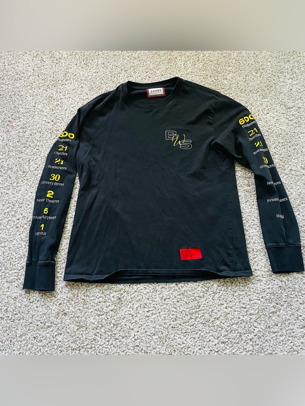 CHNGE "Black Wall Street" Long Sleeve Tee